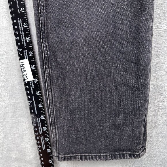 Abercrombie & Fitch 90s Slim Straight Jeans Ultra High Rise Womens 32/14 Black - Picture 9 of 12